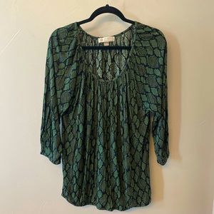 Michael Kors Emerald Snake Print Blouse